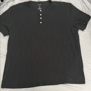 2/$7 Sonoma Men's Charcoal Henley Shirt